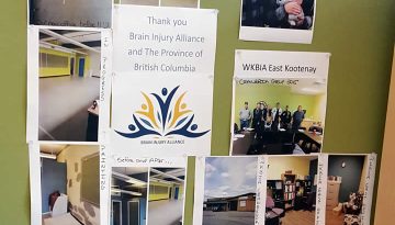 West Kootenay Brain Injury Association Thank You Wall